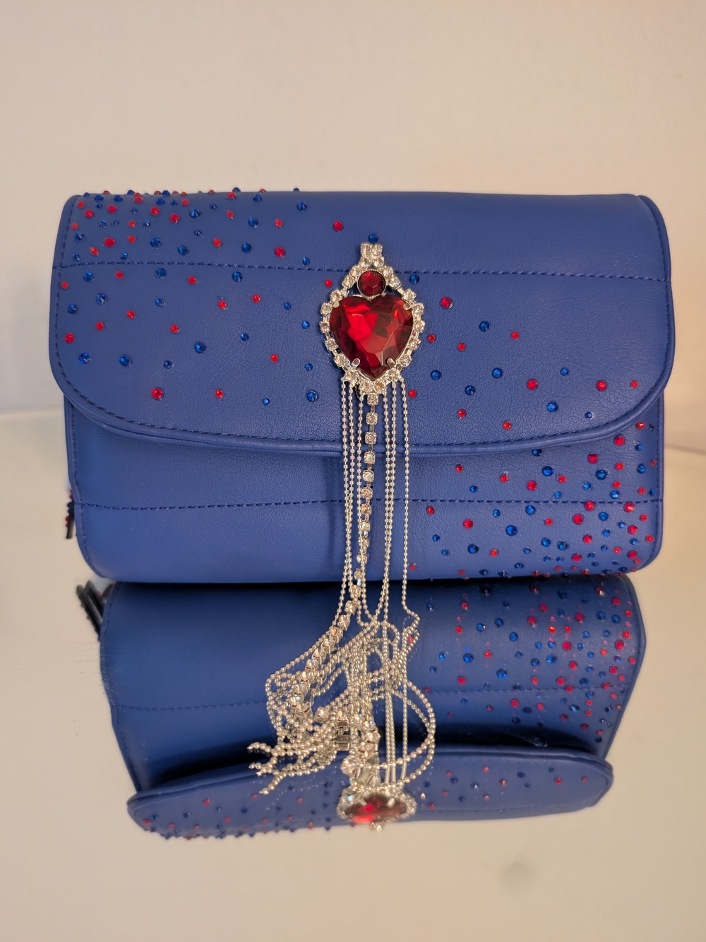 Shoulder Bag in Blue & Red Like New